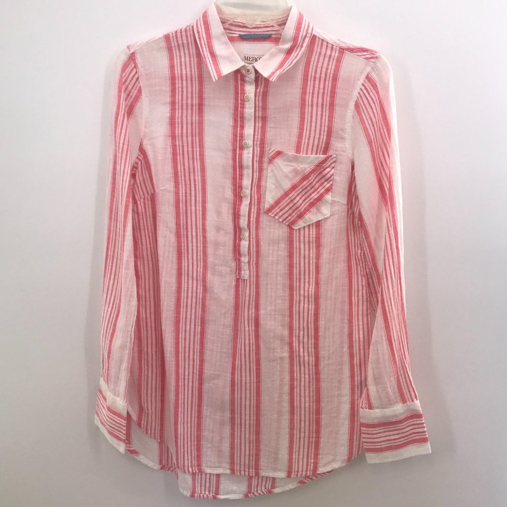 MERONA LONG SLEEVE 1/2 BUTTON‎ DOWN